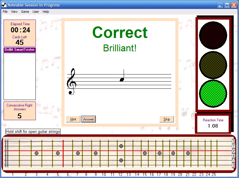 Guitar play mode