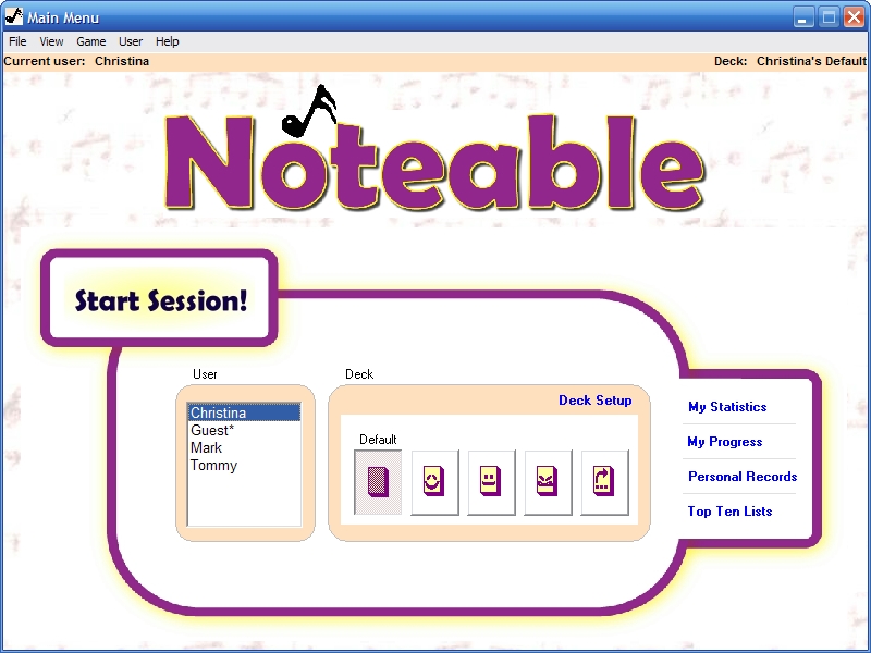 Main Menu