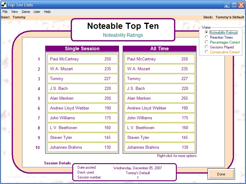 Leaderboard